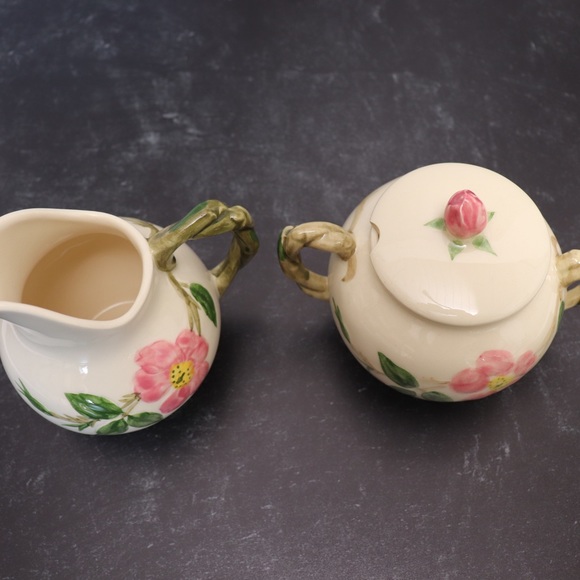 Franciscan Desert Rose Creamer And Sugar Bowl Vintage USA Made - Picture 9 of 10